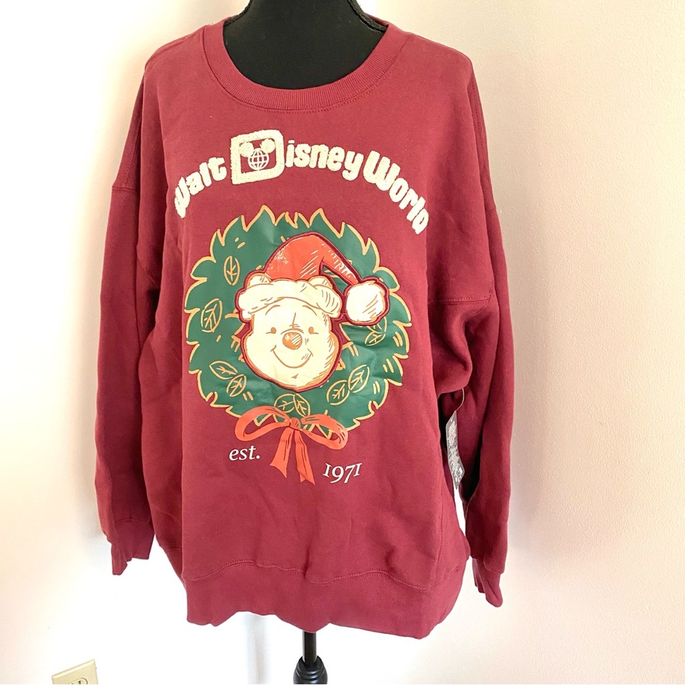 NWT Disney Winnie the Pooh Large Christmas Sweatshirt